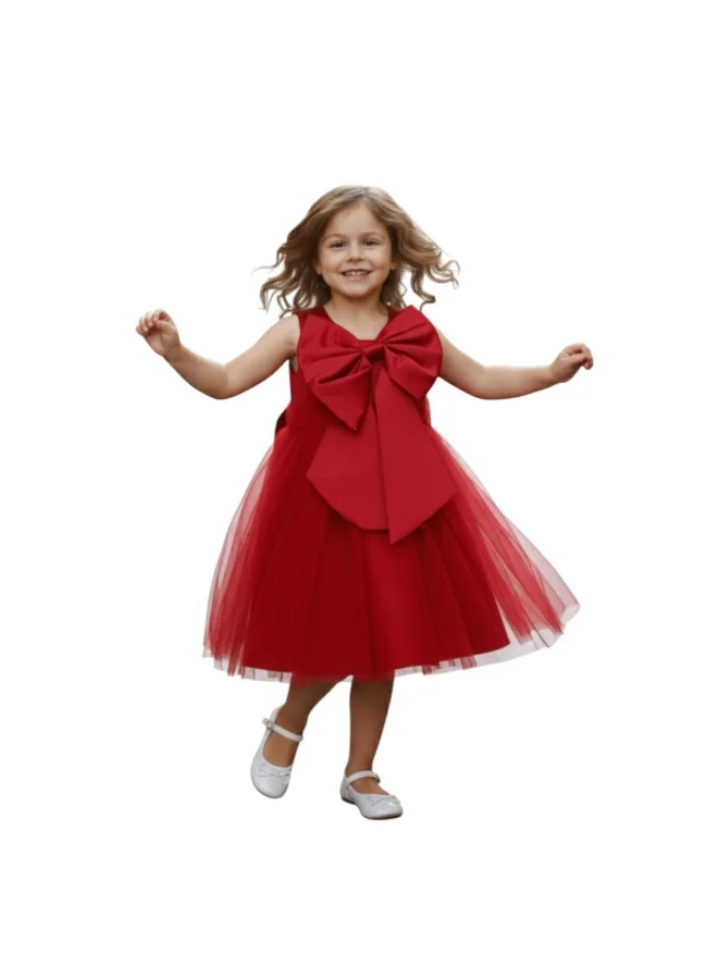 Bidani  Red Cascade Party Dress for Women | Best Price UAE